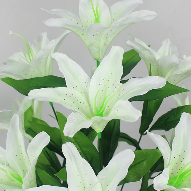JJKBVCLO Lily Bouquet 10 Head Lily Bouquet With Stem Flowers Lily