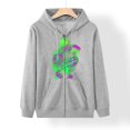 thumbnail image 4 of Chaqueta con capucha Punk suelta con cremallera y estampado de Halloween para mujer, abrigo, sudaderas con capucha, abrigo Pompotops qwe15433, 4 of 8