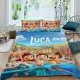 thumbnail image 2 of Luca Conjunto de sábanas temático, trío de piezas, cómodo y amigable con la piel, diseño único, regalo de decoración para el hogar para familiares, amigos y fans,173cm *218cm, 2 of 6