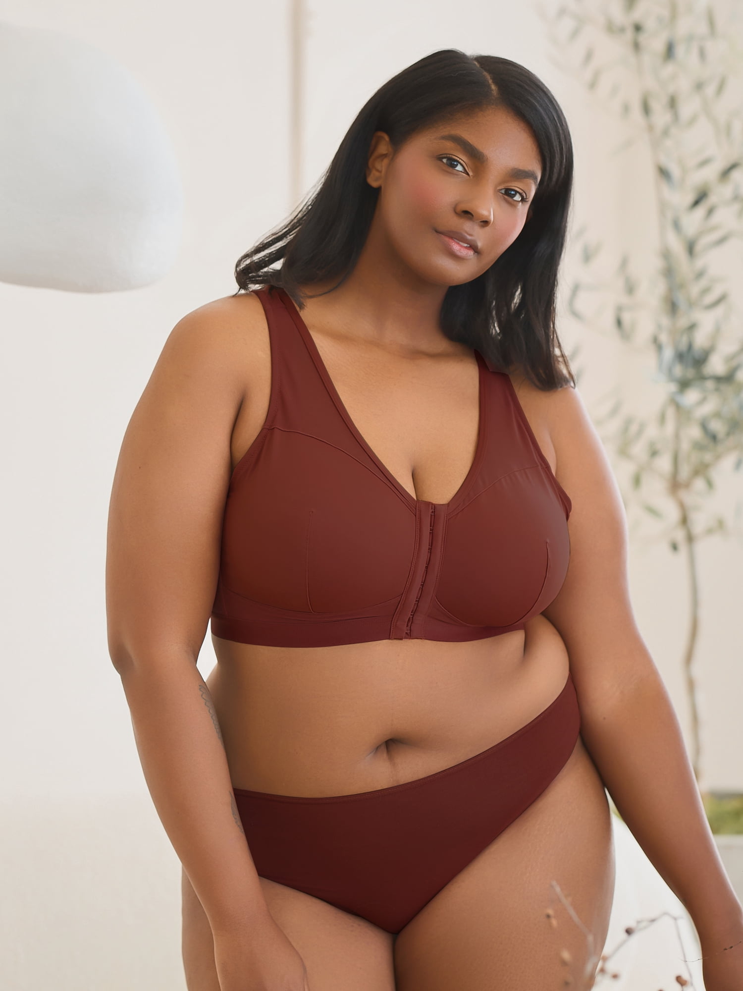 Leading Lady, The Harper, Wireless Bra, Front Close, Breathable Mesh Back, Full Coverage, Soft Support, Ultra Lightweight (Women's & Women's Plus)