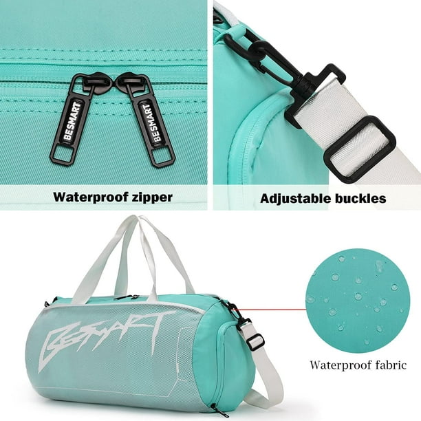 Sports Gym Bag Duffle Bag for Light-Weight Waterproof Travel Bag Weekender  for Woman and for Man Large Capacity Shoulder Gym Tote (Green) 