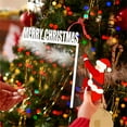 thumbnail image 4 of Gibobby Adornos de puerta de esquina de puerta de Papá Noel, pegatinas de pared decorativas, decoración de vacaciones, colgante decorativo(Rojo), 4 of 5