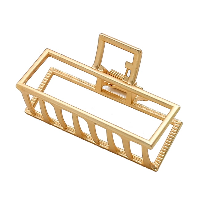 Jumpingount Clips de garra de moda estilo Simple grande práctico estilo Simple pulpo resistente exquisito accesorios pasadores para mujeres Ropa, zapatos y accesorios Miscelánea Dorado/Rectángulo Jumpingount AP009384-11