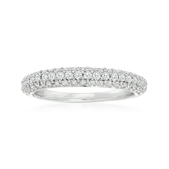 Ross-Simons 0.50 ct. t.w. Diamond Pave Ring in Sterling Silver, Women's, Adult