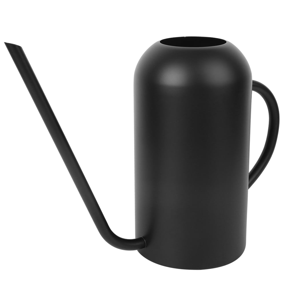 Nieyigj 1.5L Stainless Steel Watering Can with Long Spout (50.7 oz / 1.5 Liter) Rust-Proof Professional Flower Plants Irrigation Pot for Indoor Outdoor Garden Black