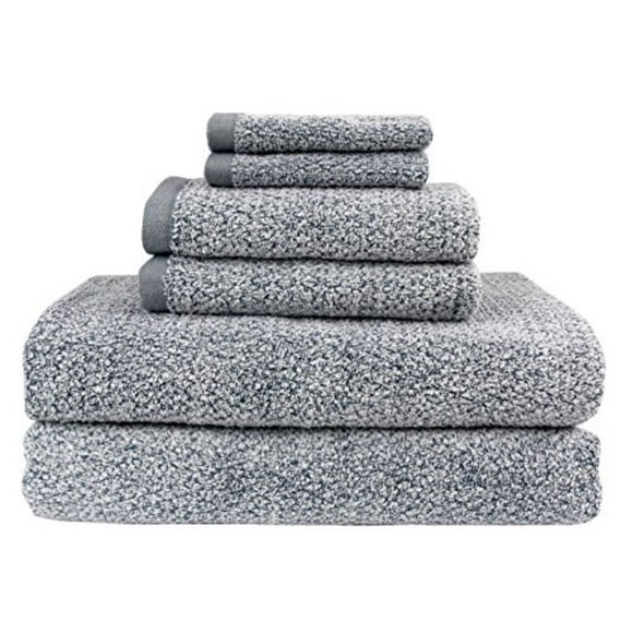 Everplush Diamond Jacquard Bath Sheet 6 Piece Value Pack in Dusk