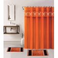 thumbnail image 3 of 15-P NAVY BUTTERFLY ANGEL Bathroom Bundle Mat Set  2 (Two) Embossed Thick Bath Rugs  1 (One) Embroidery Shower Curtain and 12 Fabric Covered Rings Included (Navy), 3 of 6