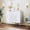 2-door-White, variant on HLR 47.24"W Modern 4-Door Credenza with 3D Floral Doors & Shelves, Storage Sideboard for Dining Room, Kitchen Blue