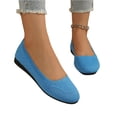 thumbnail image 3 of Loafers for Women Breathable Elastic Woven Knitting Mesh Sneakers Comfortable Cushioned Thick Insole Solid Color Slip on Flat Shoes, 40, 3 of 5