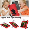 thumbnail image 3 of Dteck Case for Lenovo Tab M8 TB-8505 /TB-8705 /TB-8506（2021)/Lenovo Tab M8 TB-8505F/8505X (2019) 8-inch,Shockproof Rubber Rugged Case Kids Friendly Handle Kickstand with Shoulder Strap Cover,Red, 3 of 8