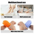 thumbnail image 2 of 2Pcs Bath Massage Pad Back Scrubber Back Brush Exfoliate Feet Scrubber with Suction Cups TPR Orange Blue, 2 of 7