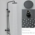 thumbnail image 2 of Black Stainless Steel Bathroom Shower Set Mixer Tap Rain Head Bathtub Hand Spray, 2 of 14