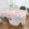 thumbnail image 5 of 54x72 Inch Tablecloth Polyester Square Tablecloth for Home Kitchen Dinner Decor Cartoon Unicorns Pattern, 5 of 9