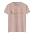 thumbnail image 4 of Fgnfyis Mode pour Femmes Hauts Décontractés Manches Courtes Col Rond T-Shirt Imprimé Ample Hauts pour Femmes Rose Clair m, 4 of 4