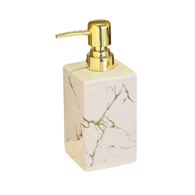 Dispensador de jabón con bomba de cerámica, dispensador de gel de baño, 17, elegante, práctico, loción recargable, dispensador de jabón para Baño ,