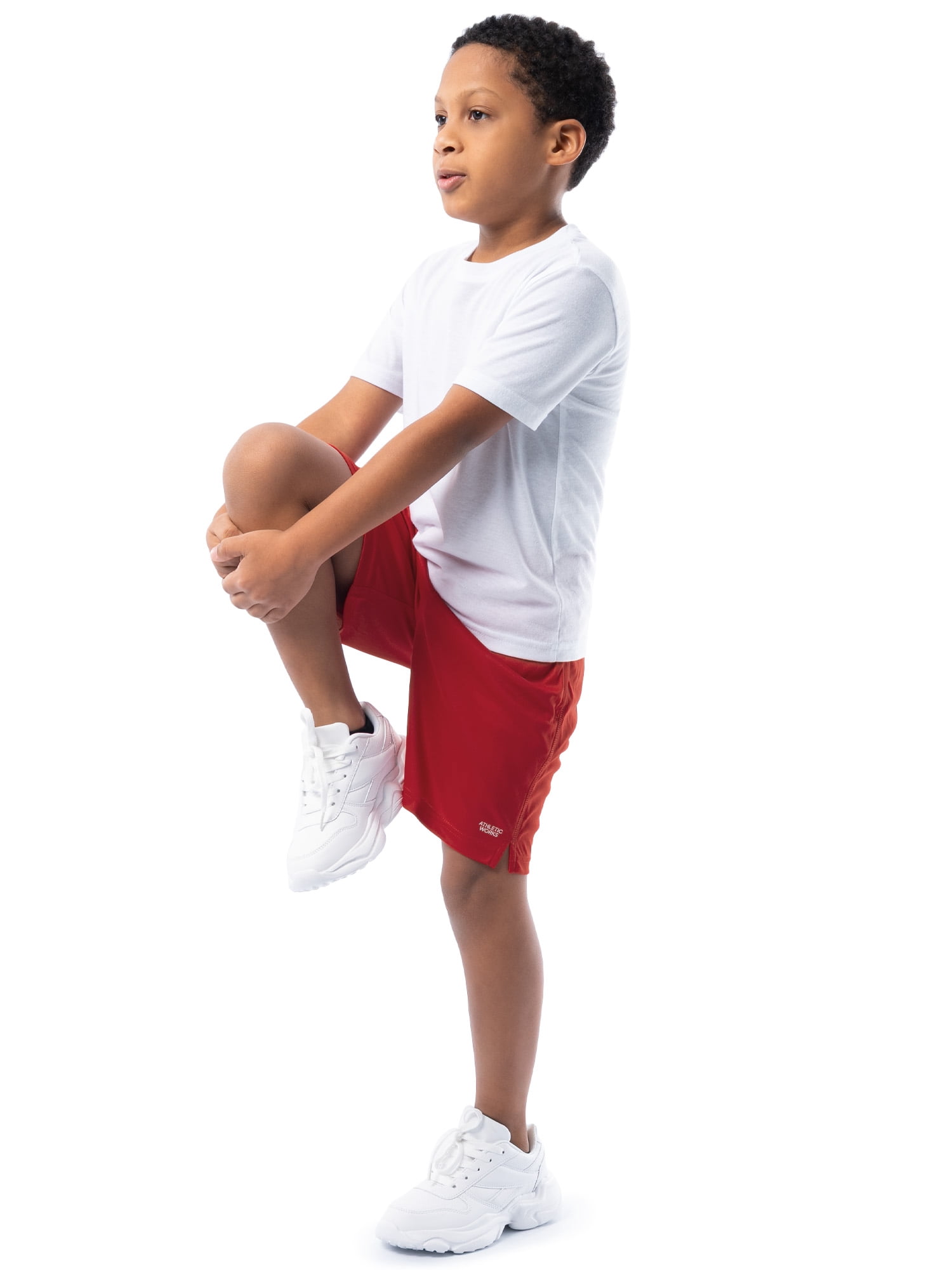 Athletic Works Boys Core Performance Shorts, 2-Pack, Sizes 4-18 & Husky