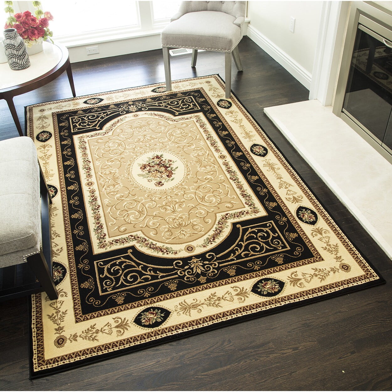 Rugs America New Vision Collection F. Aubusson Cherry 1365CHR