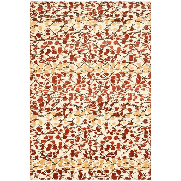 Martha Stewart Abstract Trellis Bard Red Rug - Rug Size: 6' x 9'