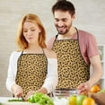 thumbnail image 5 of Yellow and Brown Of Cheetah Print Apron-Garden Aprons for Women with Pockets-Cotton Linen Waterproof Kitchen Cooking Gardening Aprons Adjustable for Kitchen,Cooking,BBQ and Salon 33x27 Inch, 5 of 7