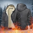 thumbnail image 2 of Men's Winter Lined Hooded Jacket Windproof Outdoor Coat for Cold Weather, 2 of 6