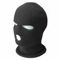 thumbnail image 3 of Morttic Knitted 3 Hole Acrylic Ski Mask Hat Outdoor Full Face Cover Thermal Cap Winter Warm Balaclava Hat, Blue, 3 of 5