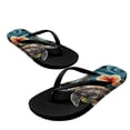 thumbnail image 2 of Chririnla Sea Turtle Print Flip Flops for Women Non-Slip Casual Arch Support Beach Thong Sandals Floral Fashion Lightweight Soft Footbed Flats Slippers for Walking Vacation, 2 of 7