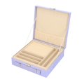 thumbnail image 5 of Shop LC Jewelry Organiser Storage Box Lilac 2 Tier Velvet with Anti Tarnish Lining Lock, 5 of 11