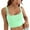 Mint Green (Tank Top), variant on MADE IN USA Womens Sleeveless Ribbed Crop Tank Top Scoop Neck Fitted Sexy Summer Gym Workout Shirt