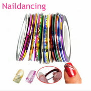 Set of 30 Mixed Colors Rolls Striping Tape Line Nail Art Decoration Sticker DIY