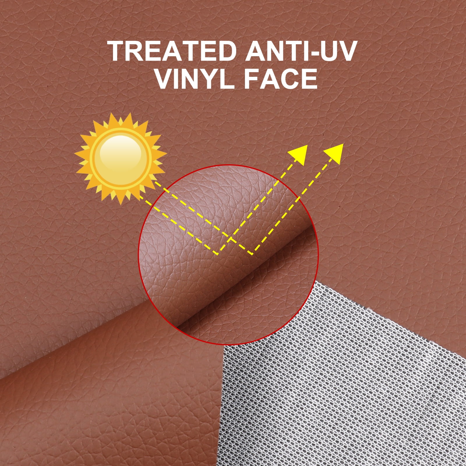 Synthetic Leather Fabric Reupholstery fabric for Seats, Home Decor (Brown,54" x 28")