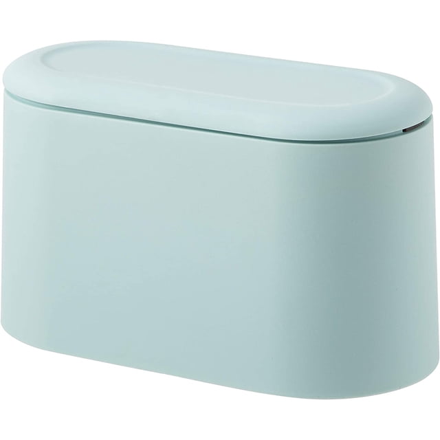 Mini comptoir poubelle presse cartouche couverture poubelle porte-maquillage vanité salle de bain cuisine voiture bureau bureau (bleu clair)