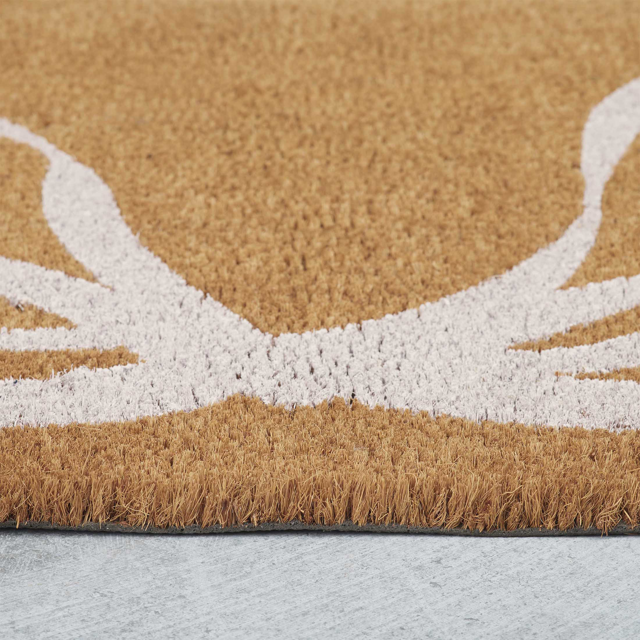 My Texas House White Bow Outdoor Coir Doormat, 18" x 30"
