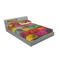 thumbnail image 2 of Ambesonne Abstract Fitted Sheet & Pillow Sham Set, Rainbow Timber Art, Queen, Multicolor, 2 of 2