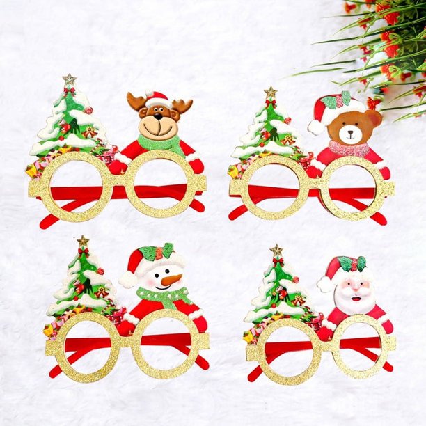 Nuevas gafas decorativas navideñas para niños y adultos, regalo de Navidad, fiesta, marco creativo para gafas, decoraciones navideñas al por mayor