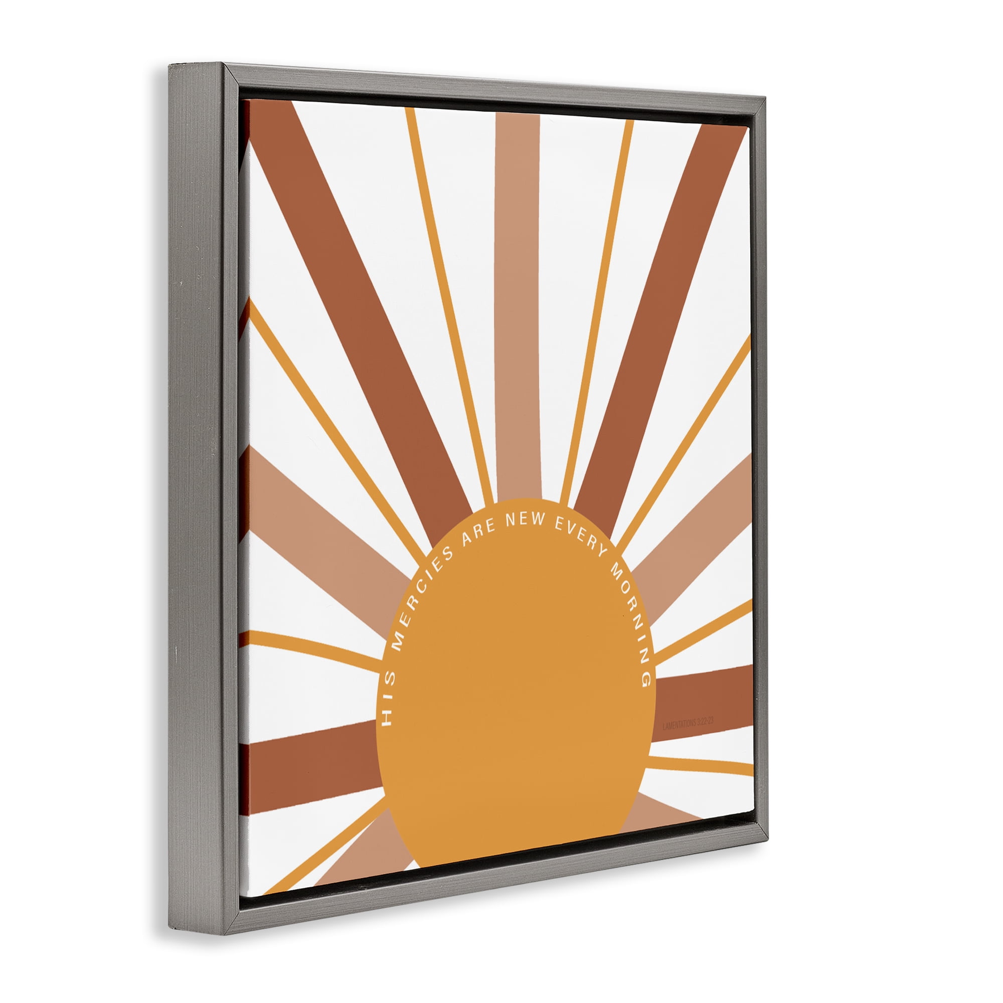 Stupell Industries His Mercies Every Morning Gray Framed Floater Canvas Wall Art, design by SD Graphics Studio