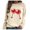 I Beige, variant on Ichuanyi Womens Fall Tops, Women's Casual Horse Head Heart-Shaped Printing Raglan Long Sleeve Blouse Tops