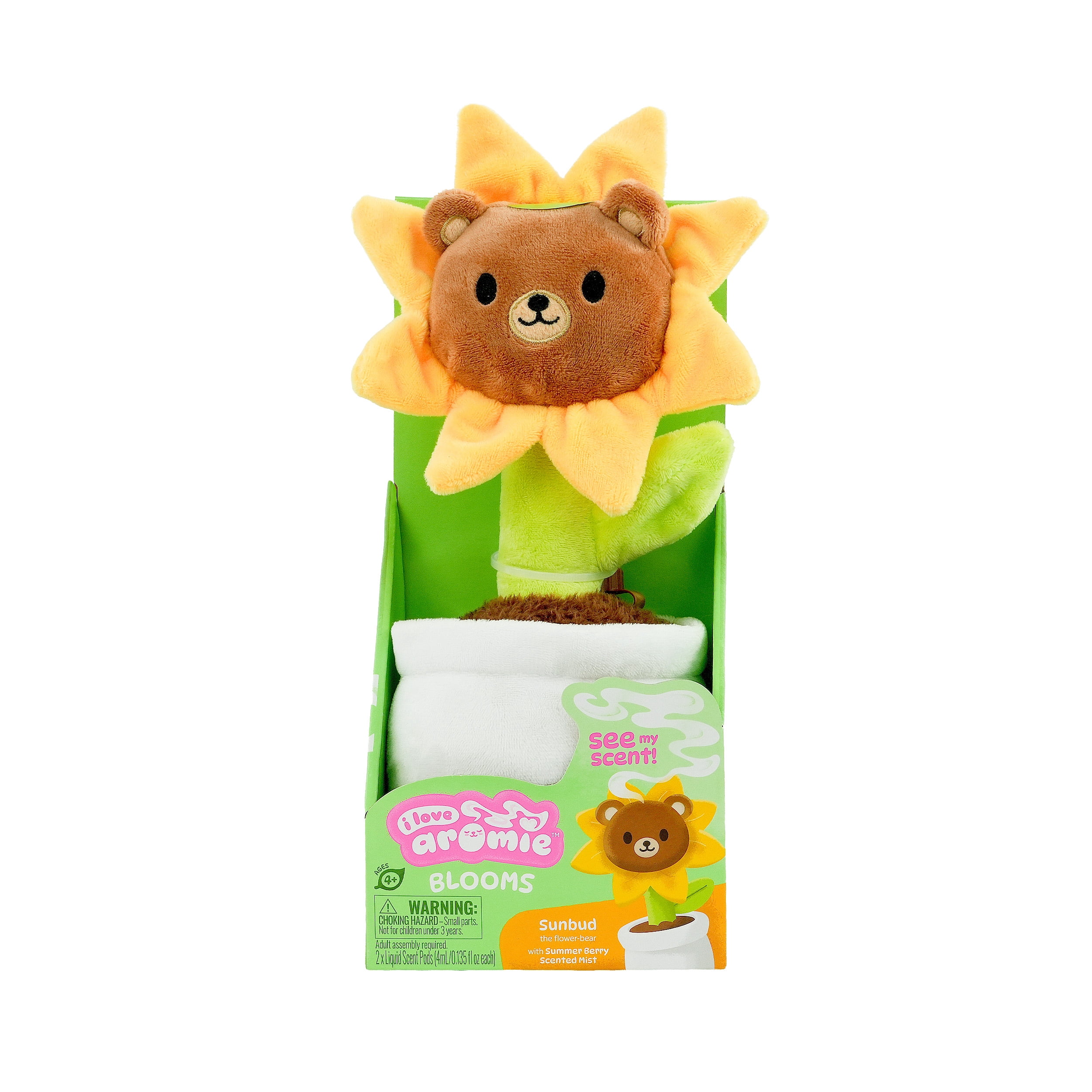 i love aromie™ Sunbud - Summer Berry Scented Flower Plush with Visible Magic Mist. Refillable Fragrance Toy for Kids 4+
