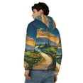 thumbnail image 4 of Goofa Sunflowers At Sunset Pattern Mens Full-zip Hoodie, Zip-up Pullover Hooded Sweatshirt, Kangaroo Pocket Hoodie Ideal for Daily Wear, Travel, and Home-Large, 4 of 5