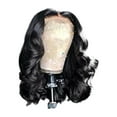 thumbnail image 2 of YSGFHGJW Headband Wig Human Hair,Women's Synthetic Natural Overstuffed Medium Length Curly Hair Available Daily Wear Party And Cosplay Soft Wig,Black, 2 of 8