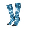 thumbnail image 3 of Cauagu Blue Tie Dye Print Women's Men's Ankle Socks 1-pack Casual Athletic Socks for Unisex Adult Moisture-Wicking Socks for Daily Wear/Running/Sport, 3 of 8