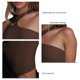 thumbnail image 5 of Body sin mangas, cuello redondo asimétrico, body de punto ajustado y ajustado, Top para citas, 5 of 6