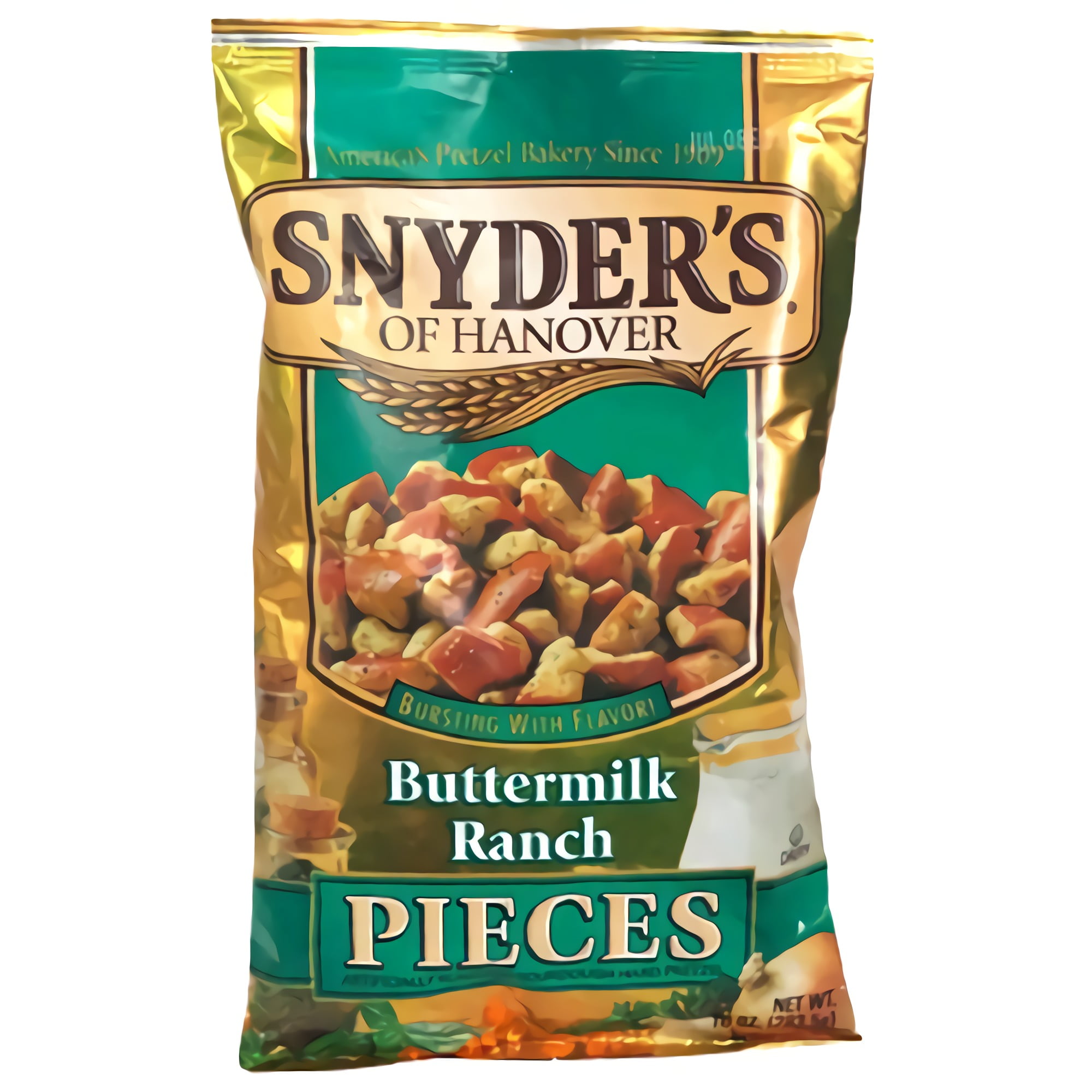 Snyder's of Hanover Buttermilk Ranch Pretzel Pieces, 10 oz. Pack of 12