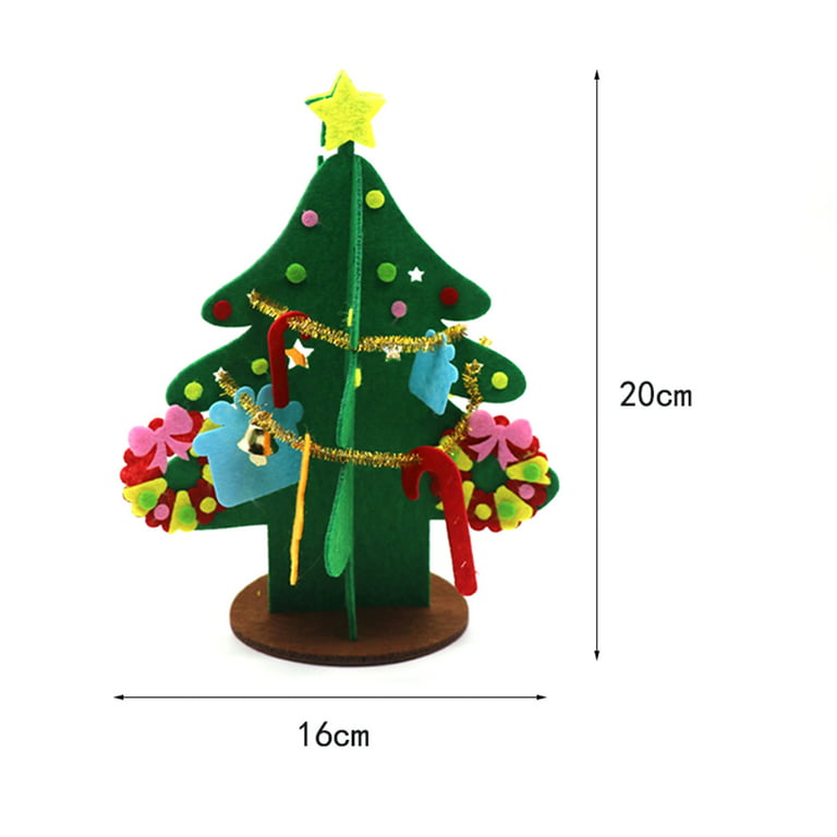 Dezsed Christmas Decorations Clearance Mesh DIY Christmas Tree Decoration Puzzle Toy Gift Cute Luminous Christmas Material Bag Green, Size: 18.6