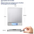 thumbnail image 3 of Hweilai Digital Kitchen Scale USB Rechargeable 0.5kg/0.01g Digital Baking Food Scale, Precision Electronic Scale Stainless Steel Weighing Table Trays, Tare Function, 3 of 5