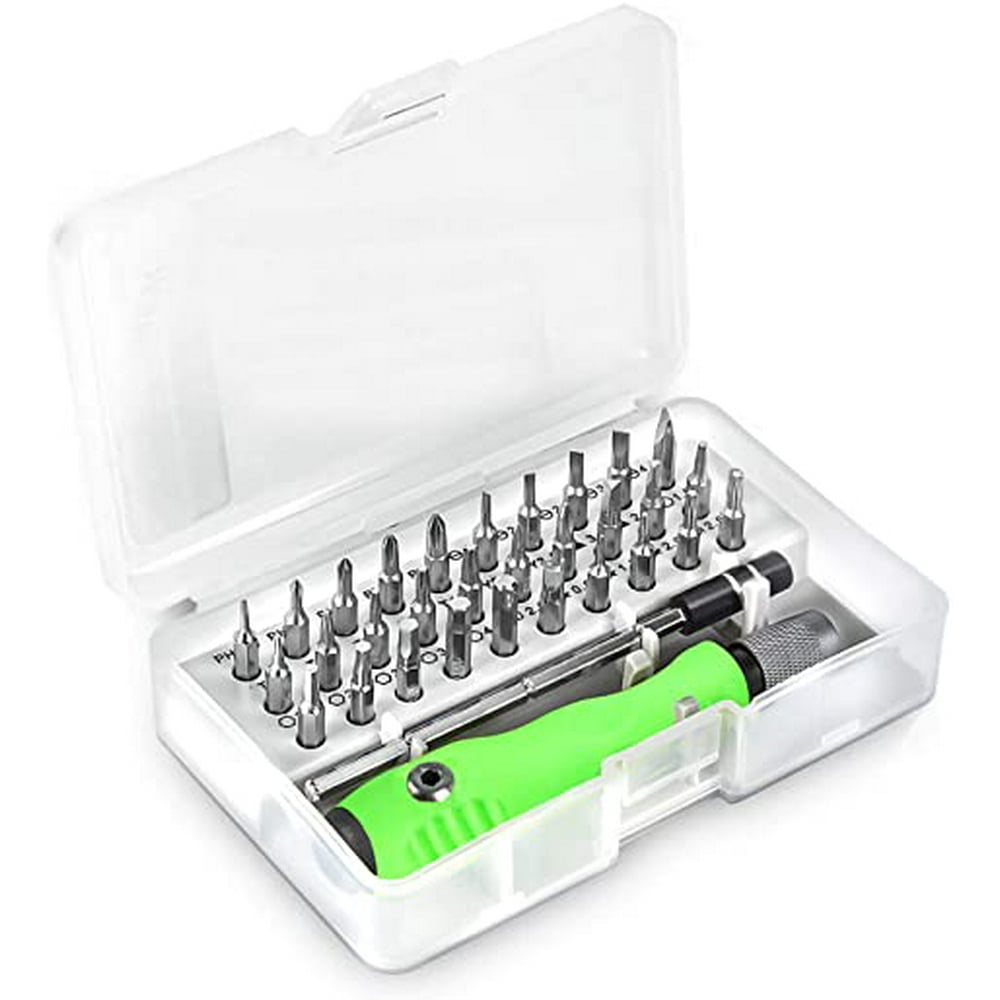 32 in 1 Small Screwdriver Set with Case, Mini Magnetic Screwdriver Sets Contain 30 Bits