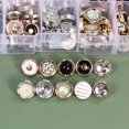 thumbnail image 4 of KAKOWELY plastic button 1 Box Faux Pearl Buttons Round Button Sewing Crafts for Clothes Shirts Suits (Style E, 100pcs/Box)0.45"X0.45"X0.31", 4 of 5