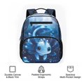 thumbnail image 5 of Yuyamidu Blue Axolotl Toddler Preschool Backpack for Boys Girls, 13.5 Inch Kids School Bag with Padded Shoulder Straps and Multi-Pocket Storage for Daycare, 5 of 6