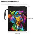 thumbnail image 7 of HELLHERO 1pcs Notebook Wraps with Lightweight Polyester Fabric Carrying Book Case for Paperbacks Hardcover Notebook Bible Journal Textbooks Paint Splash Dog, 7 of 7