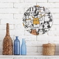thumbnail image 3 of Cartoon Line Cats Round Wall Clock Battery Operated Silent Non-Ticking Bedroom Office Kitchen Home School Decor 10"(Gold), 3 of 10