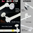 thumbnail image 4 of MUTUACTOR 2PCS Magnetic Curtains Rods,Heavy-Duty White Magnetic Door Curtain Rods for Metal Doors 13” to 26”,No Drilling Anti-slip Window Curtain Rods Adjustable Y-Clamp Magnetic Holders for Curtains, 4 of 6